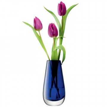Cobalt blue flower colour bud vase from lsa international