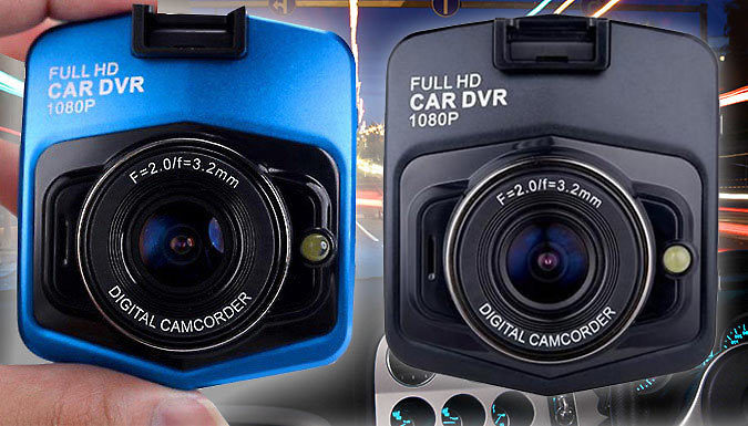Full hd car dashboard camera + night vision - blue or black