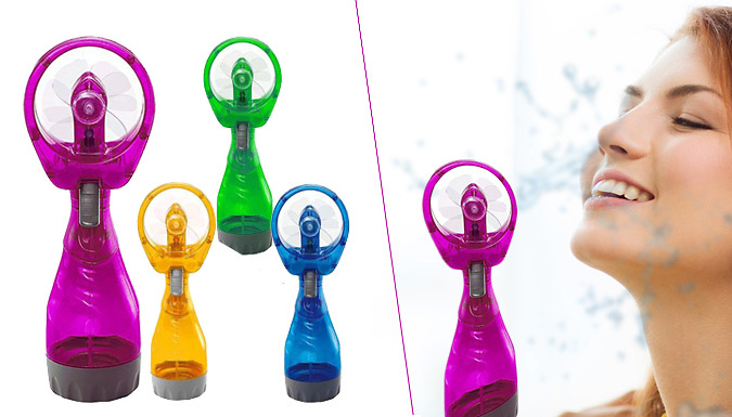 Keep cool in the summer sun with the water spray portable fan