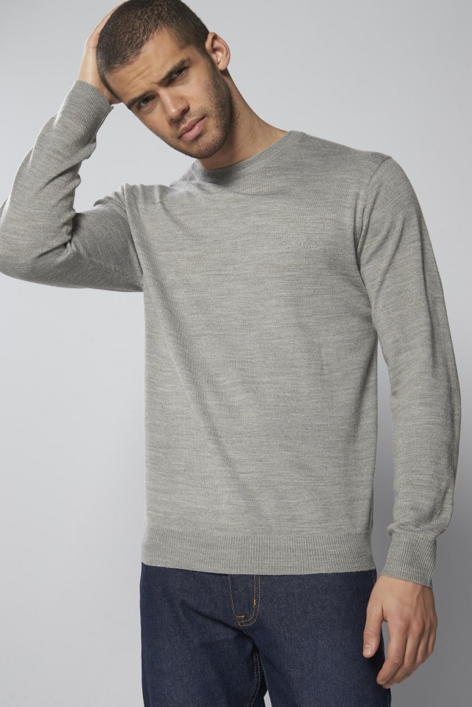Pierre cardin crew neck knit, grey marl, £9. 50, all sizes available
