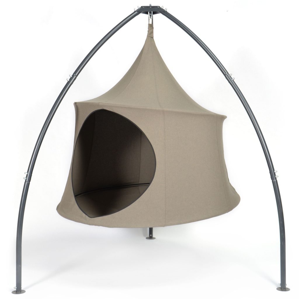 Domo hanging armchair tent, your very own treehouse on stilts.