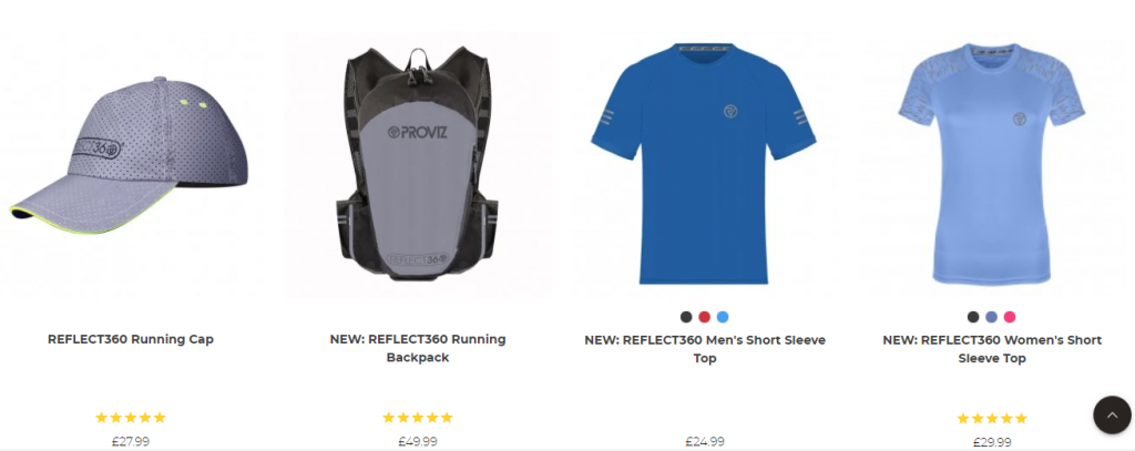 Top rated running gear for men and women. Stay safe and stylish whilst ensuring you get your steps in with proviz.