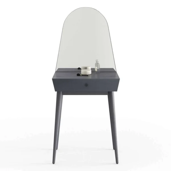 Clairoy 1 drawer oak dressing table, black