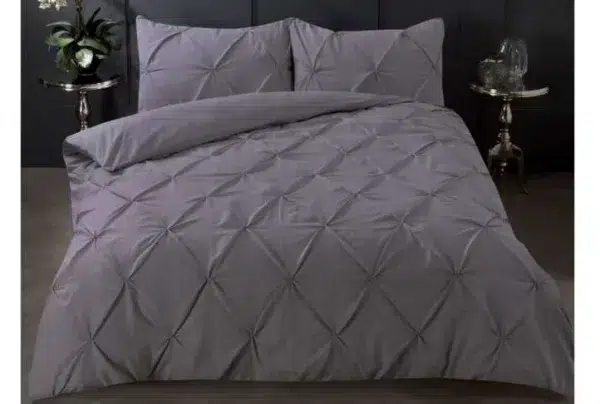 Norma duvet cover set, double, charcoal