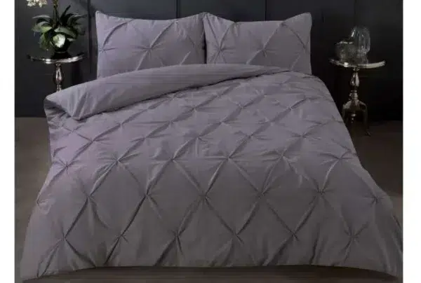 Norma duvet cover set, king, charcoal