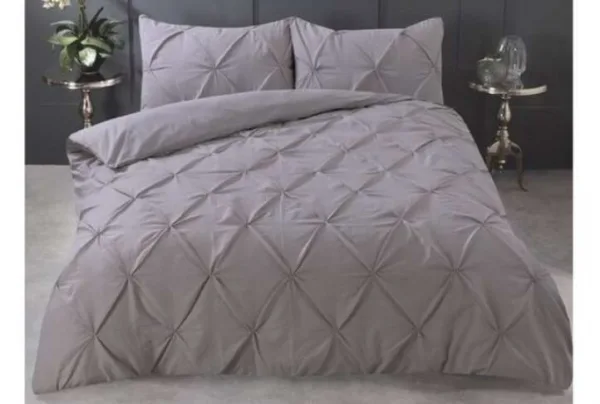 Norma duvet cover set, single, silver