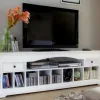 Proviko Wooden TV Stand In Classic White