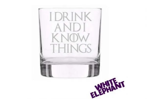 I drink & i know things game of thrones whiskey glass, 305ml