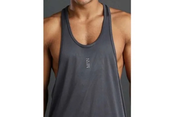 Man active poly gym racer vest