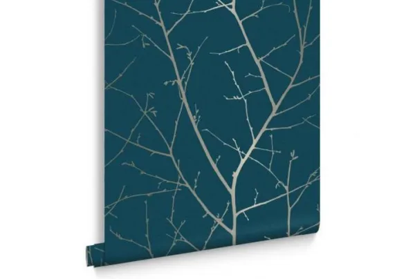 Boreas Teal Easy To Apply Wallpaper