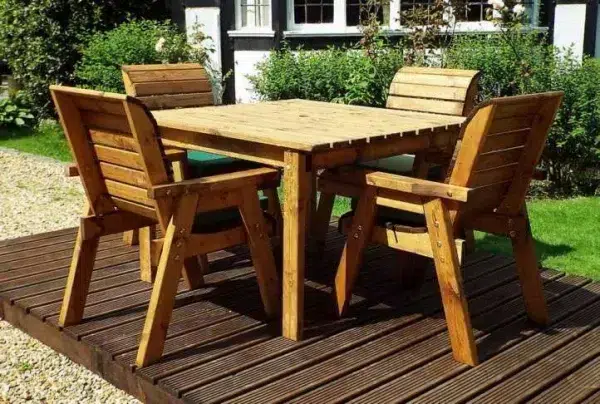 Charles taylor 4 seater garden dining set, green