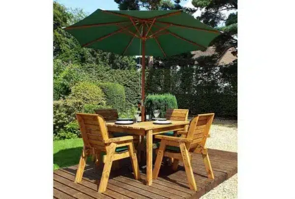 Charles taylor 4 seater garden dining set, green