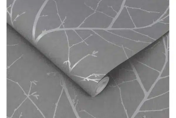 Boreas deep grey easy to apply wallpaper