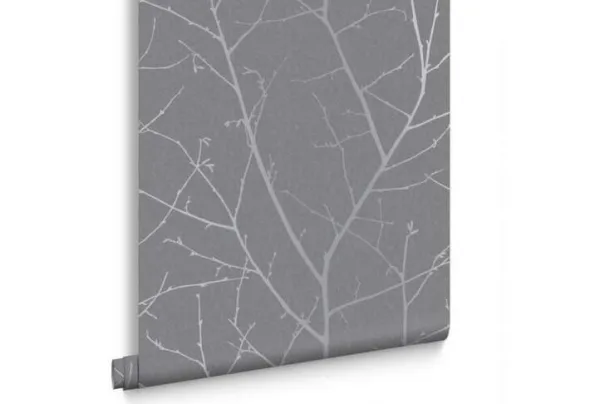 Boreas deep grey easy to apply wallpaper