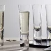 Stemless Crystal Champagne Flutes, Set Of 4