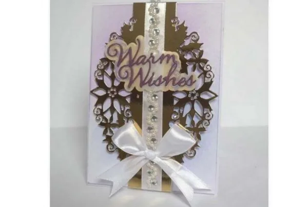 Card making magic poinsettia wrap & edge set die - image 3