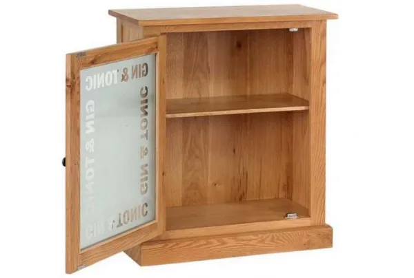 Millais petite mini oak drinks cabinet