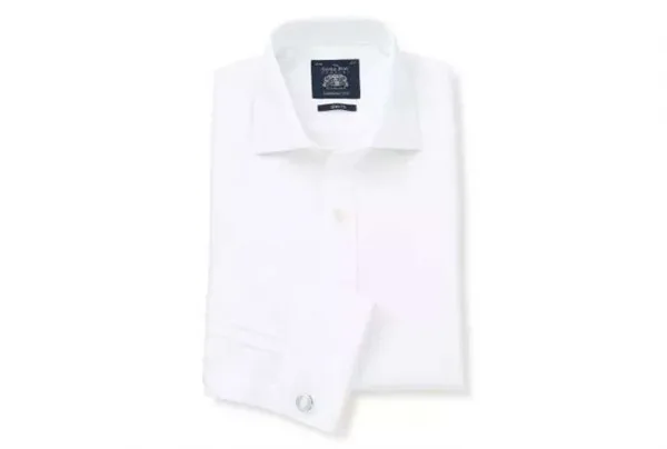 White fine twill slim fit shirt, all collar & sleeve sizes