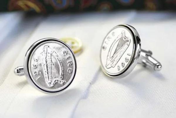 Lucky irish sixpence cufflinks