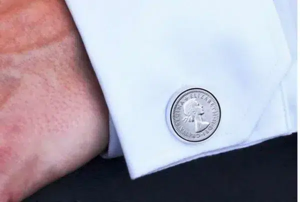 Lucky sixpence cufflinks