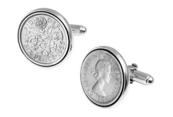 Lucky sixpence cufflinks