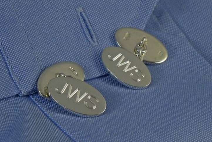 Hallmark feature oval chain cufflinks Hallmark feature oval chain cufflinks - image 3