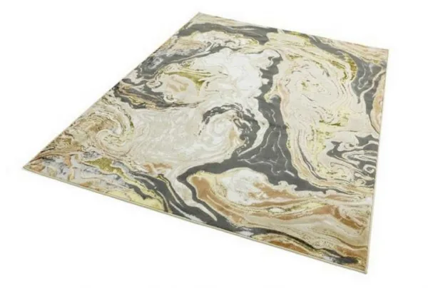 Aurora abstract floor rug, marble, 80 x 150cm