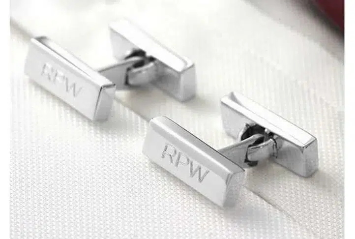 Silver ingot hinged cufflinks Silver ingot hinged cufflinks - image 2