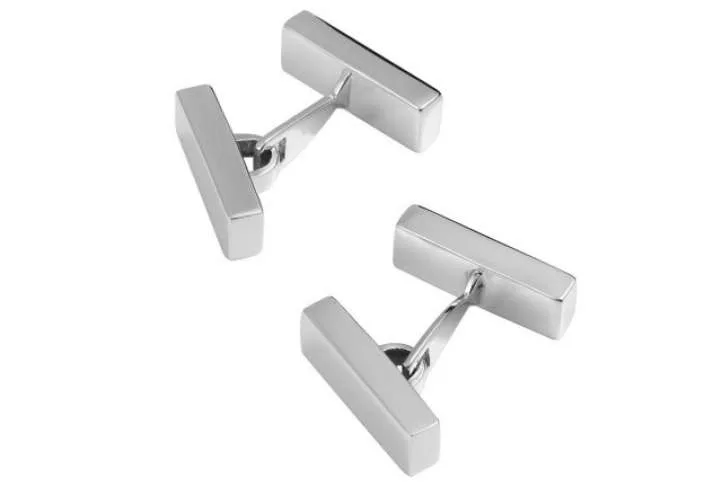 Silver ingot hinged cufflinks Silver ingot hinged cufflinks