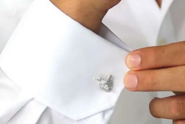 Silver fox head cufflinks