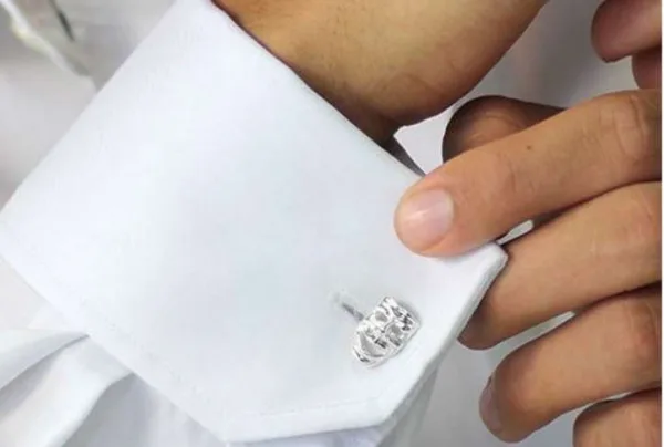 Silver comedy & tragedy cufflinks