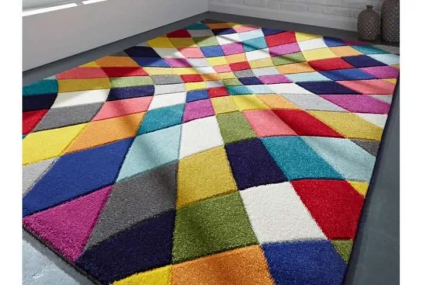Spectrum rhumba geometric coloured rug, 200 x 290cm
