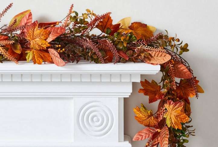 Autumn leaves garland, faux Autumn leaves garland, faux