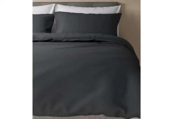 M&s rich soft egyptian cotton duvet cover, black