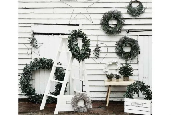 Sparkle fern & branch natural wreath - image 3