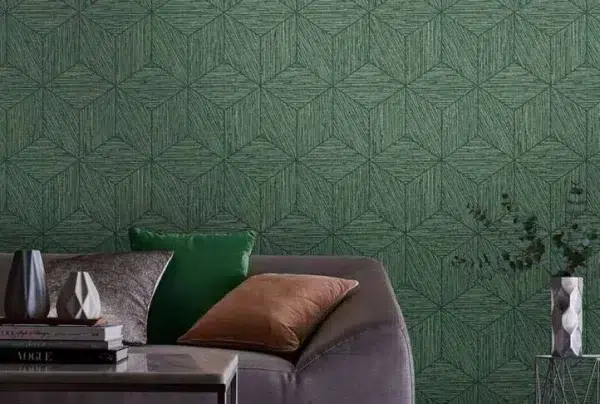 Grasscloth geo pine luxury easy apply wallpaper, 10m