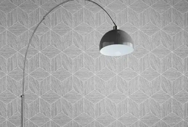 Grasscloth geo grey luxury easy apply wallpaper, 10m