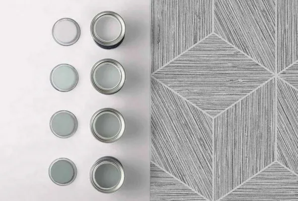 Grasscloth geo grey luxury easy apply wallpaper, 10m - image 3