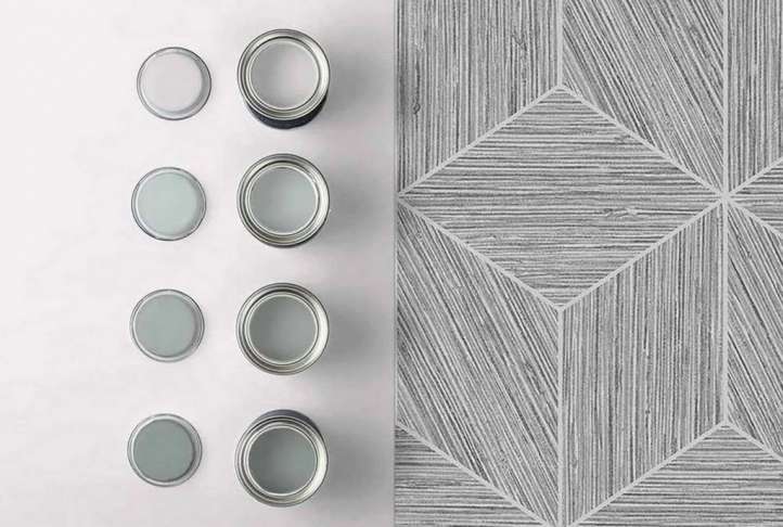Grasscloth geo grey luxury easy apply wallpaper, 10m Grasscloth geo grey luxury easy apply wallpaper, 10m - image 3