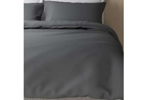 M&s rich soft egyptian cotton duvet cover, charcoal