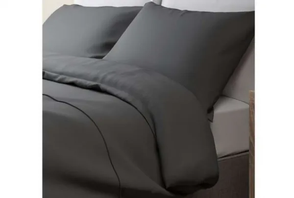 M&s rich soft egyptian cotton duvet cover, charcoal