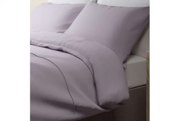 M&s rich soft egyptian cotton duvet cover, light lilac