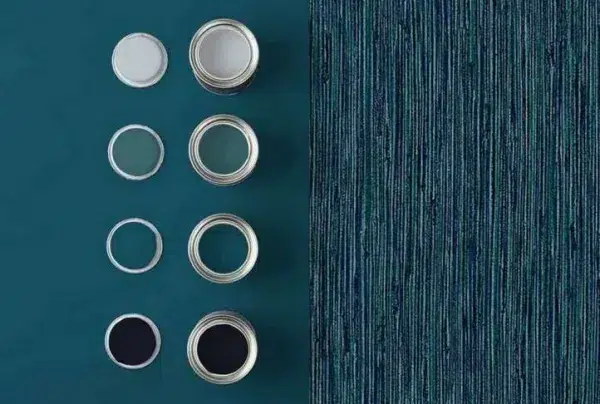 Grasscloth geo textured teal luxury easy apply wallpaper, 10m - image 3
