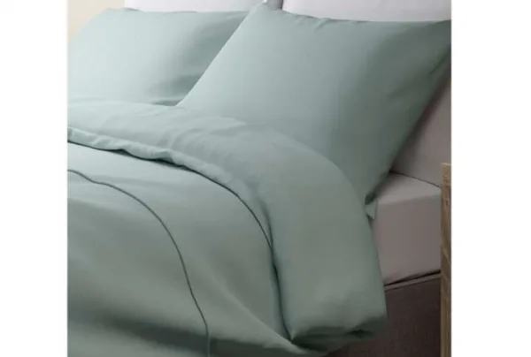 M&s rich soft egyptian cotton duvet cover, light duck egg