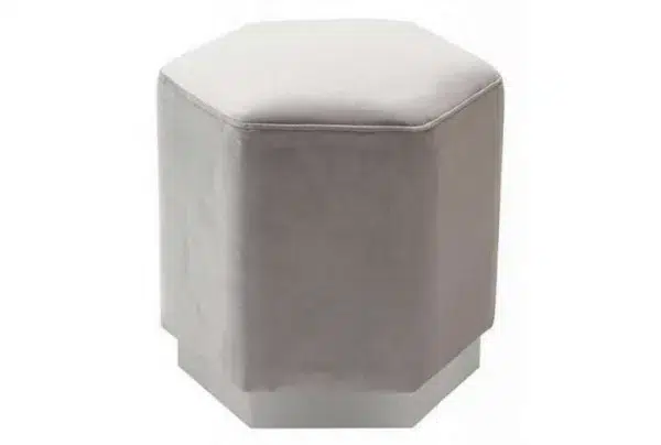 Senio hexagonal stool grey