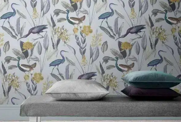 Glasshouse soft grey luxury easy apply wallpaper, 10m