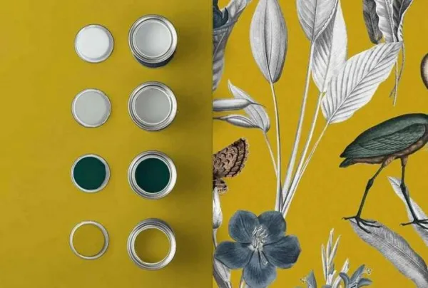 Glasshouse mustard luxury easy apply wallpaper, 10m - image 3