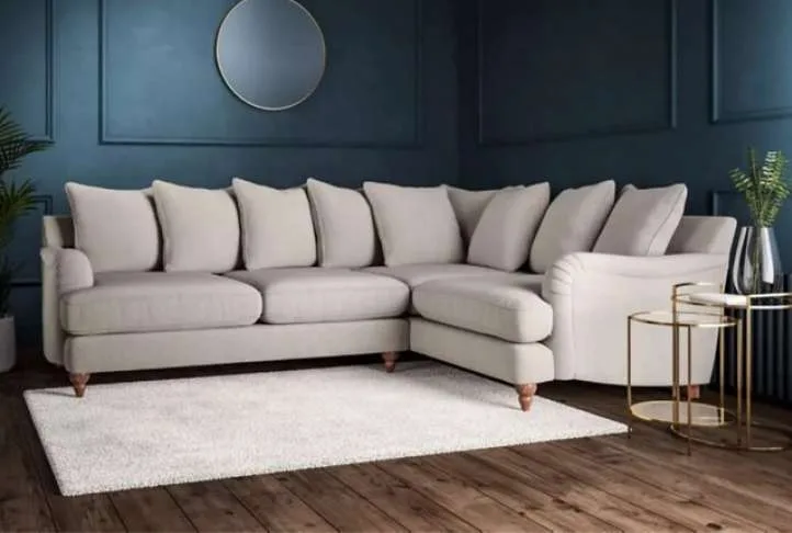 Rochester scatterback rh corner sofa, clean velvet navy Rochester scatterback rh corner sofa, clean velvet navy - image 3