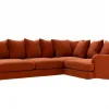 Rochester Scatterback RH Corner Sofa, Clean Velvet Terracotta