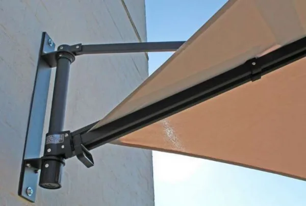 Square wall mounted parasol, grey - image 3